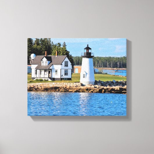 Prospect Harbor Lighthouse, Maine Canvas Afdruk (Voorkant)
