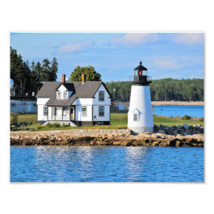 Prospect Harbor Lighthouse, Maine Foto Afdruk