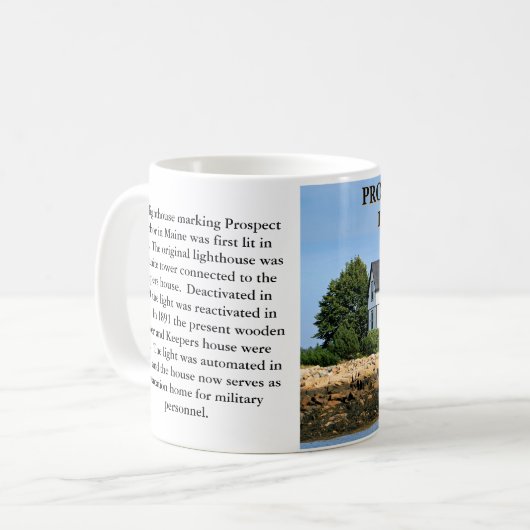 Prospect Harbor Lighthouse, Maine Mok (Voorkant links)