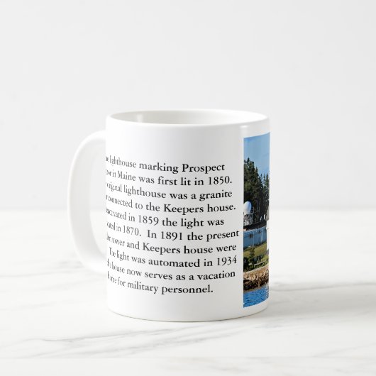 Prospect Harbor Lighthouse, Maine Mok (Voorkant links)