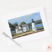 Prospect Harbor Lighthouse, Maine Rechthoekige Sticker (Envelop)