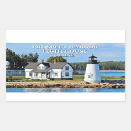Prospect Harbor Lighthouse, Maine Rechthoekige Sticker