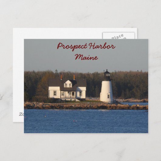 Prospect Harbour Lighthouse- Maine Briefkaart (Voorkant / Achterkant)