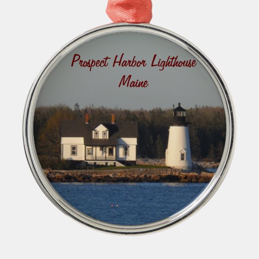 Prospect Harbour Lighthouse- Maine Metalen Ornament (Voorkant)