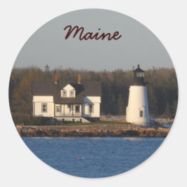 Prospect Harbour Lighthouse- Maine Ronde Sticker