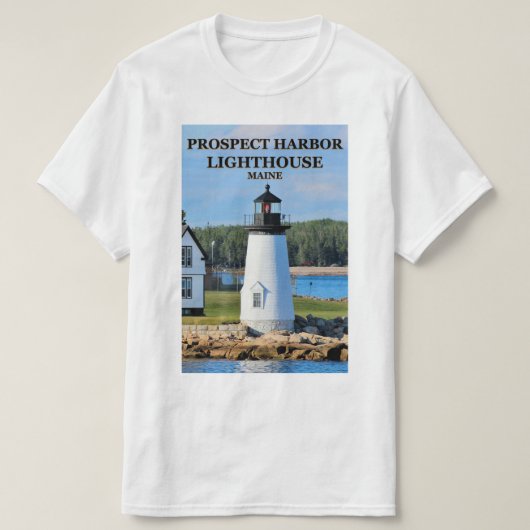 Prospect Harbour Lighthouse, Maine T-Shirt (Design voorkant)