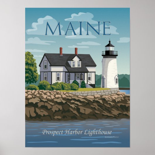Prospect Harbour Lighthouse Poster (Voorkant)