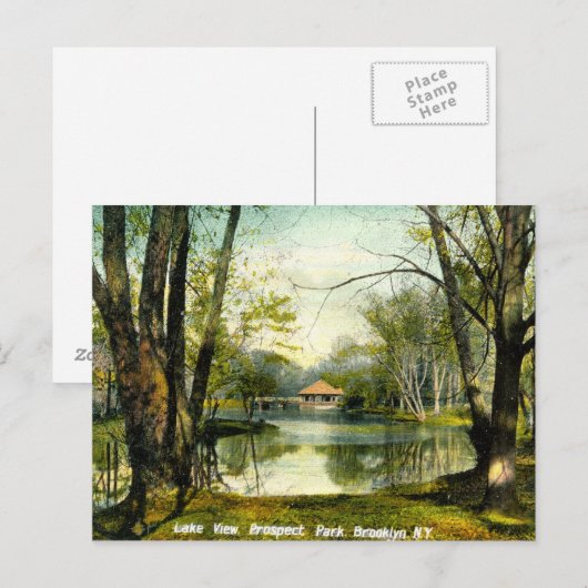 Prospect Park, Brooklyn NY, 1908 Briefkaart (Voorkant / Achterkant)