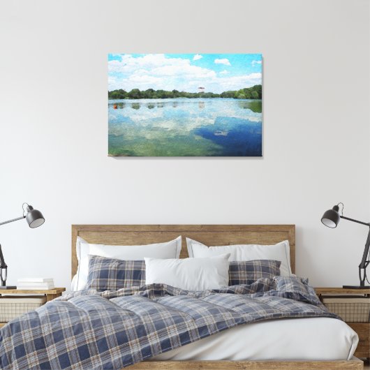 Prospect Park Lake #1 Verpakte Canvas Print (Insitu (Slaapkamer))