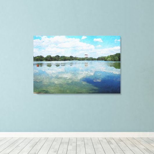 Prospect Park Lake #1 Verpakte Canvas Print (Insitu (Houten vloer))