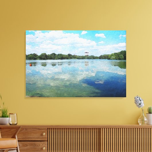 Prospect Park Lake #1 Verpakte Canvas Print (Insitu (Woonkamer))