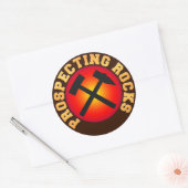 Prospectie van gesteenten ronde sticker (Envelop)
