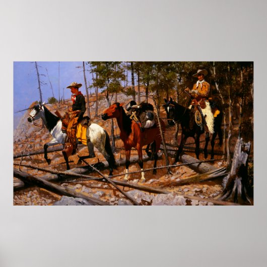 Prospectie voor veegebied Frederic Remington  Poster (Voorkant)