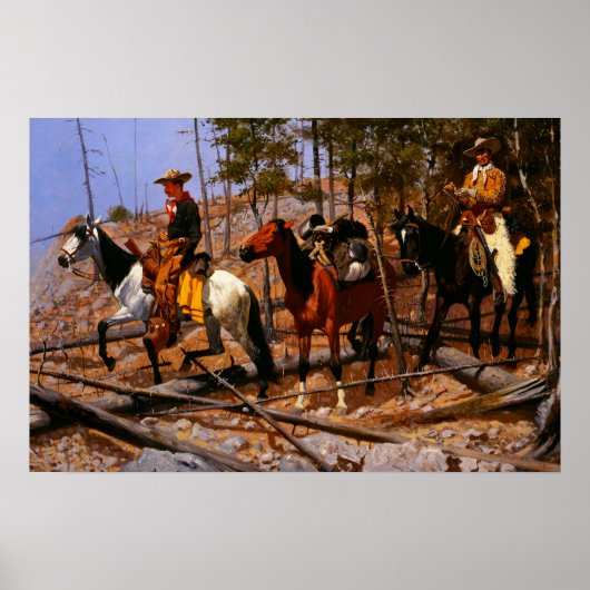 Prospectie voor veegebied Frederic Remington  Poster (Voorkant)