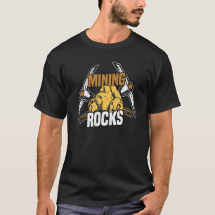 Prospectievoorspellers mijnbouw met goudmijnen t-shirt