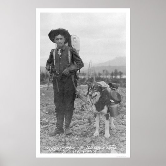 Prospector Dog Seward, Alaska 1904 Poster (Voorkant)