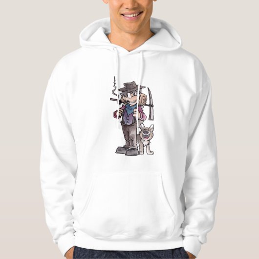 Prospector met hond hoodie (Voorkant)