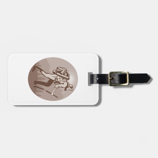 Prospector Miner Wandelen Bagagelabel (Voorkant horizontaal)