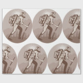 Prospector Miner Wandelen Cadeaupapier (Vlak)