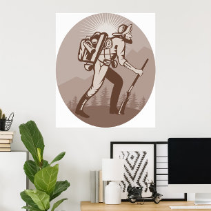 Prospector Miner Wandelen Poster