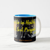 Prosper-in-Health Tweekleurige Koffiemok (Voorkant rechts)