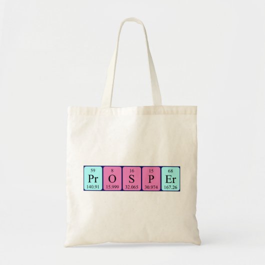 Prosper periodieke lijstnaam canvas tas (Voorkant)