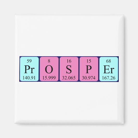 Prosper periodieke lijstnaam magneet (Voorkant)