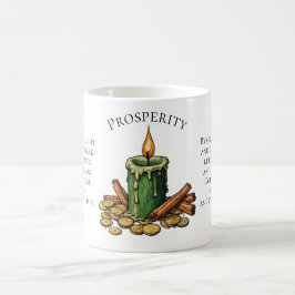 Prosperiteitsmantelkaars & Kaneel Geld Spreuk Koffiemok