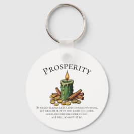 Prosperiteitsmantelkaars & Kaneel Geldspreuk Sleutelhanger