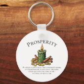 Prosperiteitsmantelkaars & Kaneel Geldspreuk Sleutelhanger (Achterkant)