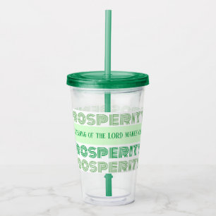 Prosperity Bijbel Verse Spreuken Acryl Drinkbeker