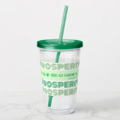 Prosperity Bijbel Verse Spreuken Acryl Drinkbeker (Achterkant)
