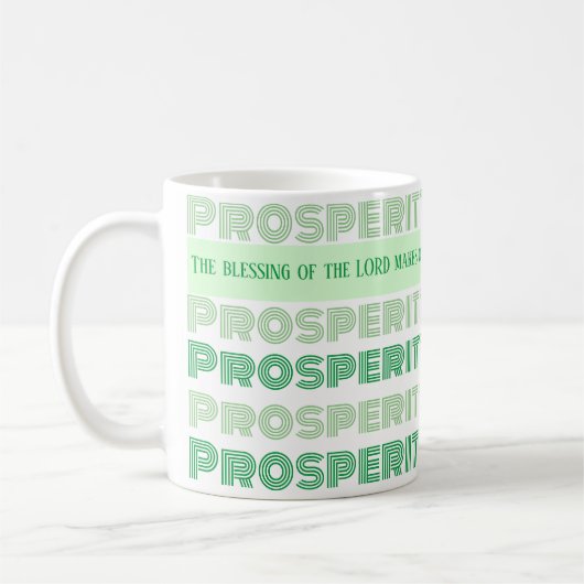 Prosperity Bijbel Verse Spreuken Koffiemok (Links)