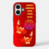 Prosperity Koi Chinees Nieuwjaar iPhone 16 hoesje (Achterkant)