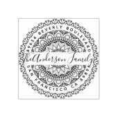 Prosperity Mandala Custom Return Adres Rubberstempel (Afrduk)