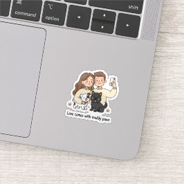 Prosperity Paws: Het ultieme koppel en huisdier  Sticker