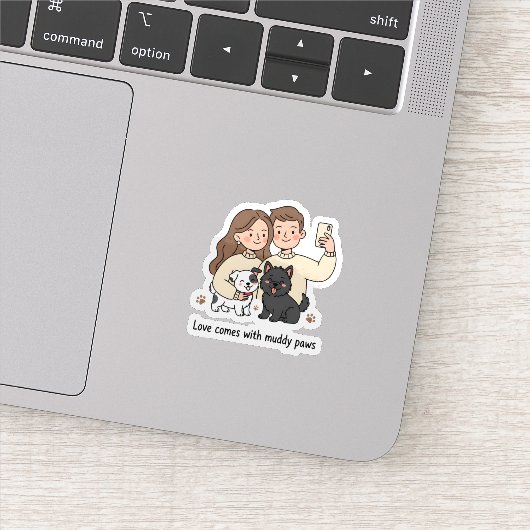 Prosperity Paws: Het ultieme koppel en huisdier Sticker (Detail)