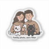 Prosperity Paws: Het ultieme koppel & huisdier Sticker (Voorkant)