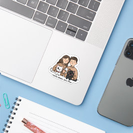Prosperity Paws: Het ultieme koppel & huisdier  Sticker