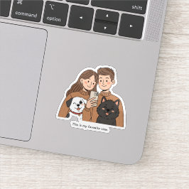 Prosperity Paws: Het ultieme koppel & huisdier Sticker