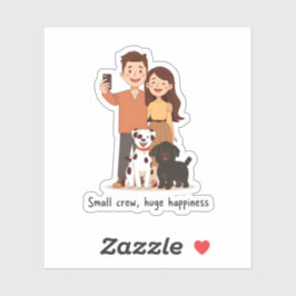 Prosperity Paws: The Ultimate Couple & Pet Abundan Sticker