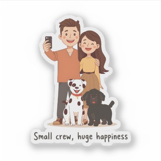 Prosperity Paws: The Ultimate Couple & Pet Abundan Sticker (Voorkant)