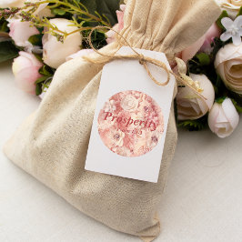 Prosperity Psalm 1:1-3 Verse Elegante roze bloemen Ronde Sticker