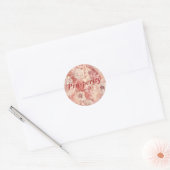 Prosperity Psalm 1:1-3 Verse Elegante roze bloemen Ronde Sticker (Envelop)
