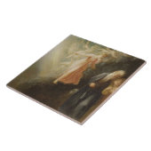 Prospero, Miranda en Ariel uit 'The Tempest', c Tegeltje (Zijkant)