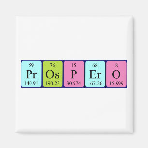 Prospero periodieke tabelnaam magneet