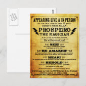 PROSPERO! Shakespearean Magicia Briefkaart (Voorkant / Achterkant)