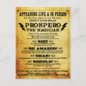 PROSPERO! Shakespearean Magicia Briefkaart (Voorkant)