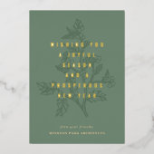 Prosperous Branch Corporate Business Folie Feestdagenkaart (Voorkant)