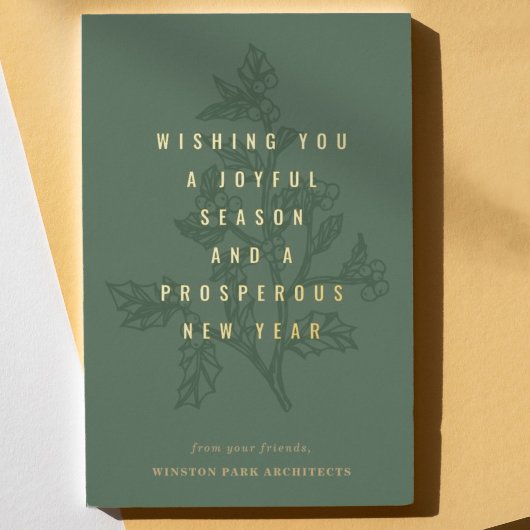 Prosperous Branch Corporate Business Folie Feestdagenkaart